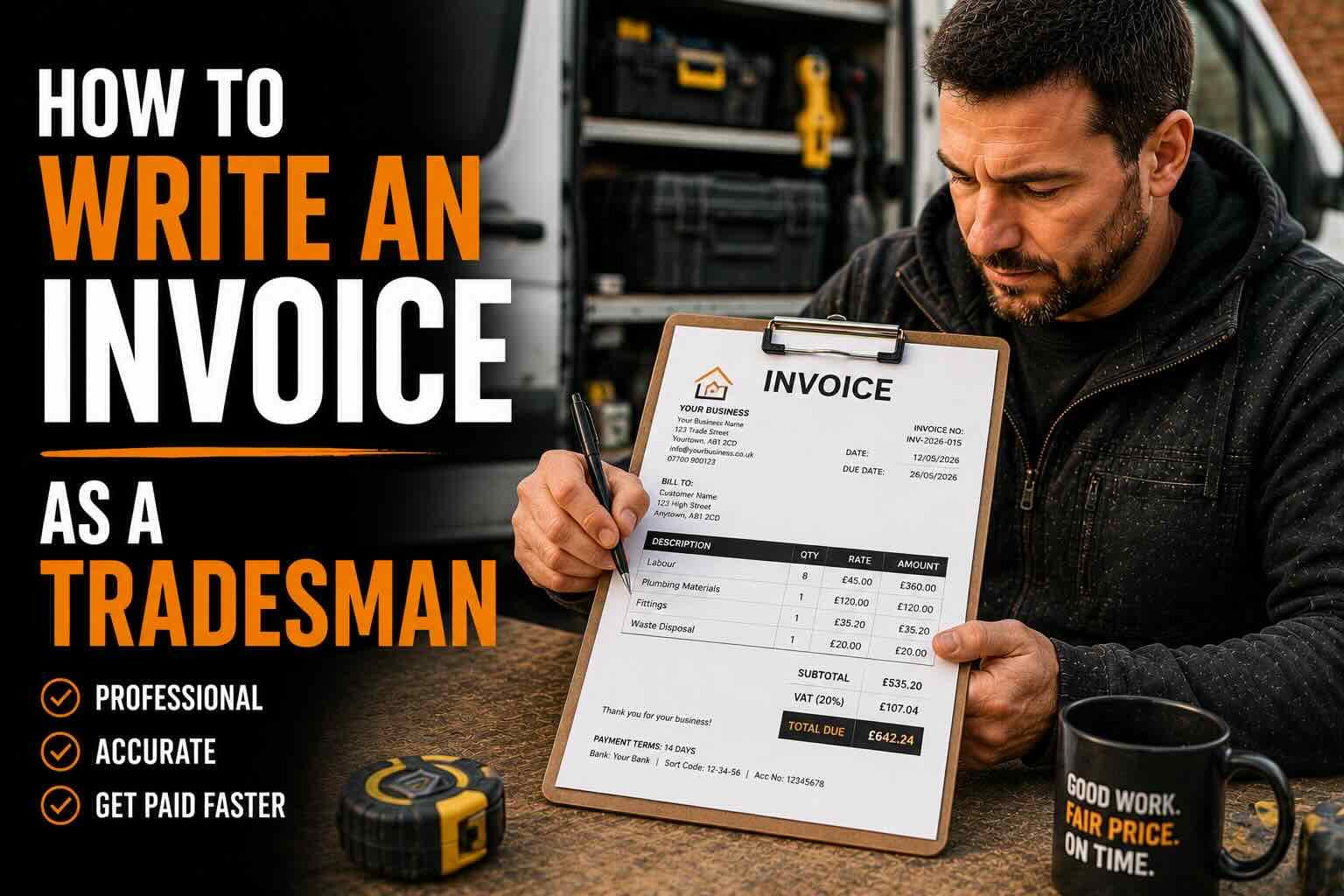 How to Write an Invoice as a Tradesman: Complete Guide
